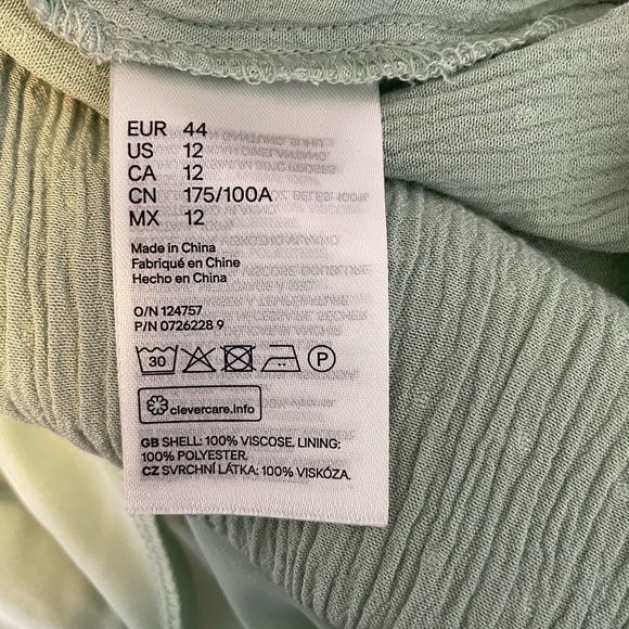 H&M Mint Swiss Dot Long Sleeve Dress - Picture 9 of 9